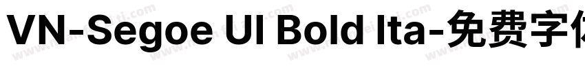 VN-Segoe UI Bold Ita字体转换